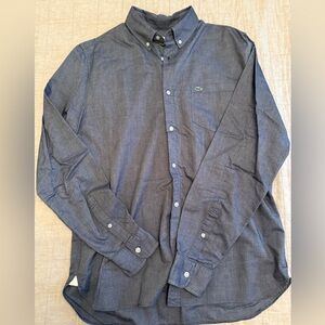 Lacoste Blue Casual Button Down Shirt with Long Sleeves